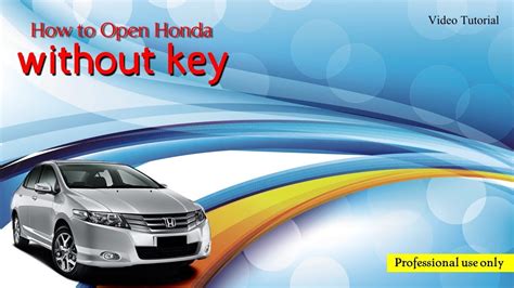 how to open honda city trunk without key|How to Unlock Your Honda Civic Trunk Without a Key: Quick and .